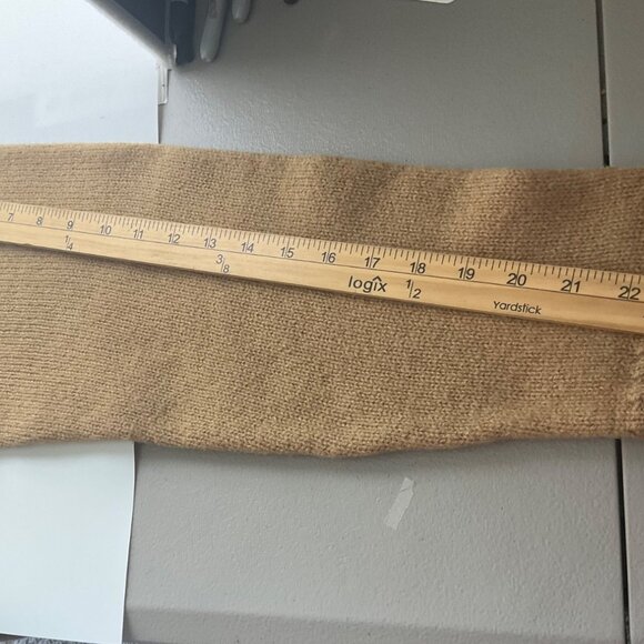 J.Crew Womens Large Sweater V-Neck Camel Wool Oversized Minimalist Old Money - Picture 6 of 8